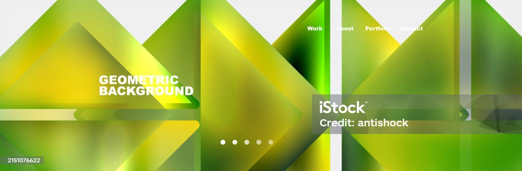 Gradient Triangles Composition With Bright Fluid Colors Vector ...