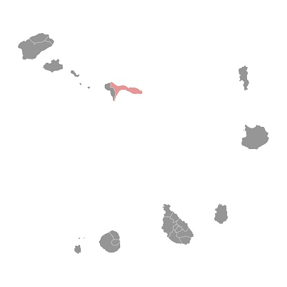 Ribeira Brava municipality map, administrative division of Cape Verde. Vector illustration.