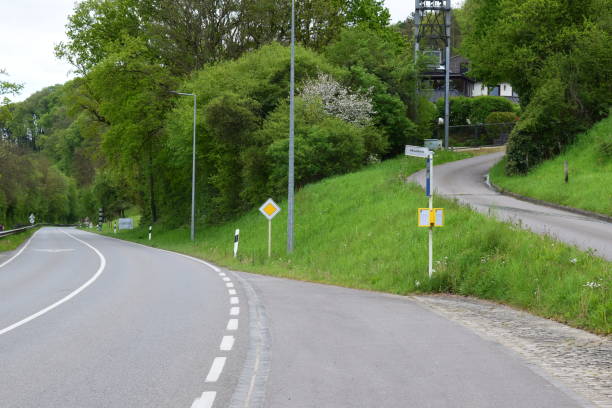 istock valley road and a road up to the hills 2151079006