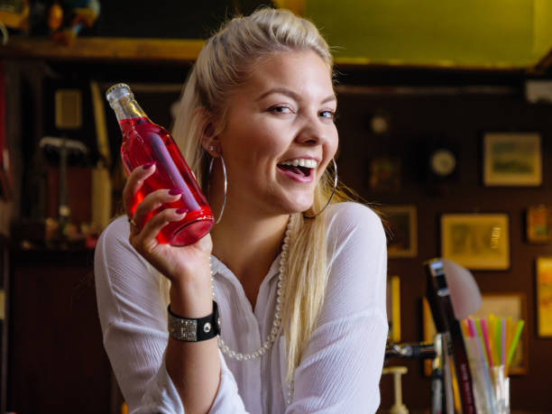 istock Woman working at the bar counter 2151081322