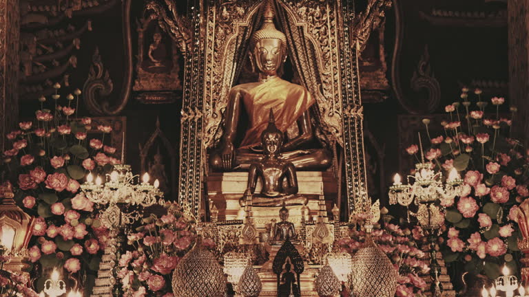 Inside of Buddhist temple