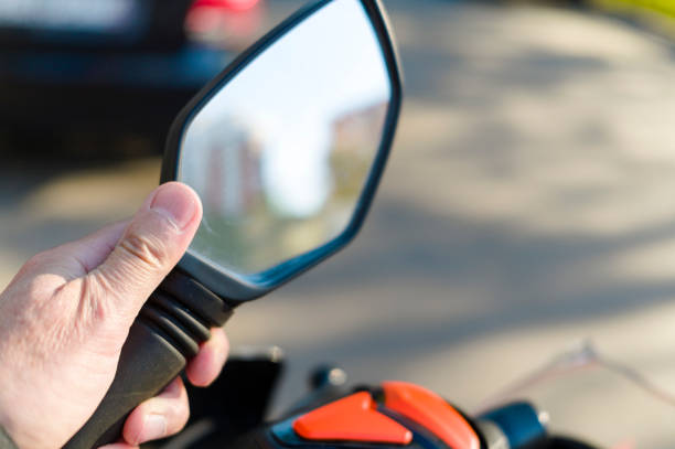 istock hand adjusting bike side mirror 2151086126