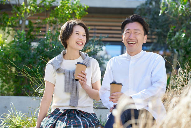 Man and woman talking intimately