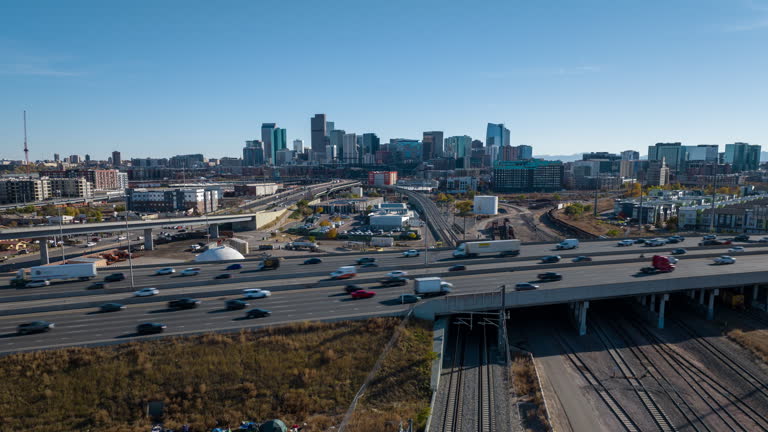 Denver, Colorado Hyper Lapse of cars, trains, traffic, etc...