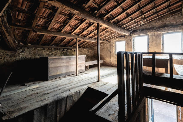 istock interior of an old abandoned stone house 2151092956