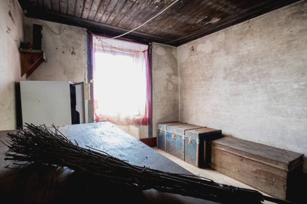 istock interior of an old abandoned stone house 2151092961