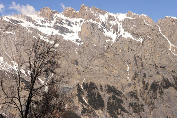 Majestic wall over Ovronnaz (Valais)