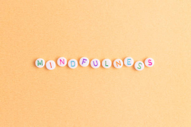 istock Word Mindfulness made of round beads with multicolored letters. 2151095170