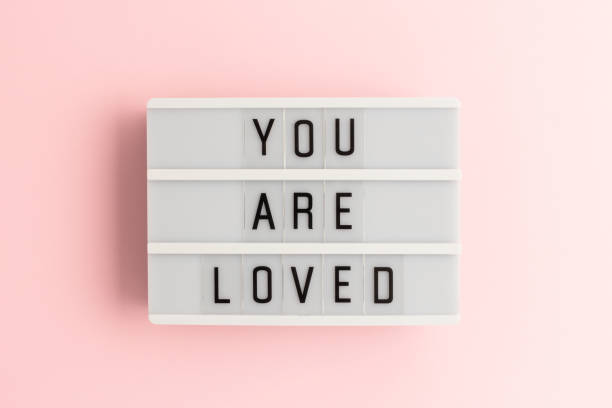 istock Lightbox with quote You are loved. 2151095174