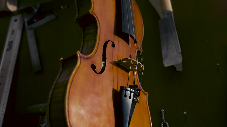 Close-up violin shot