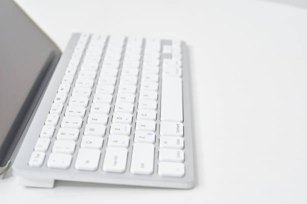istock Close-up of wireless keyboard from the side 2151098518