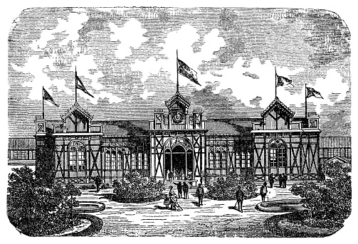 Pavilion of Prince Schwarzenberg, World Exhibition Square in Vienna in 1873
