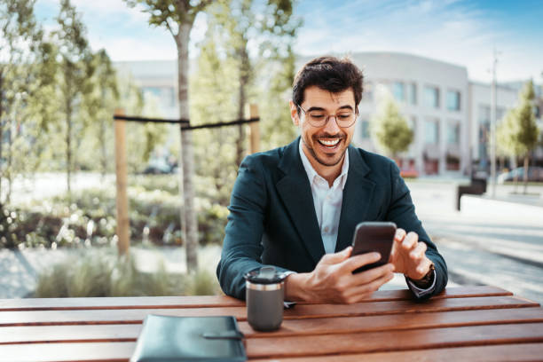 istock Handsome businessman on a street 2151099641