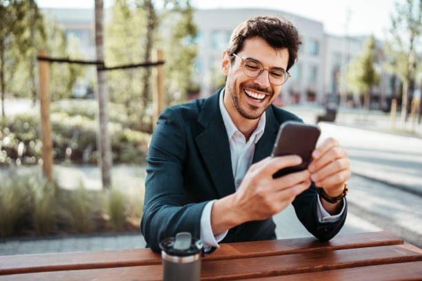 istock Handsome businessman on a street 2151099643