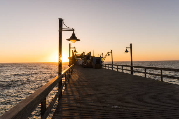 Swakopmund Pier during sunset, Namibia