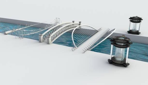 istock 3D illustration of Various types of bridges 2151104922