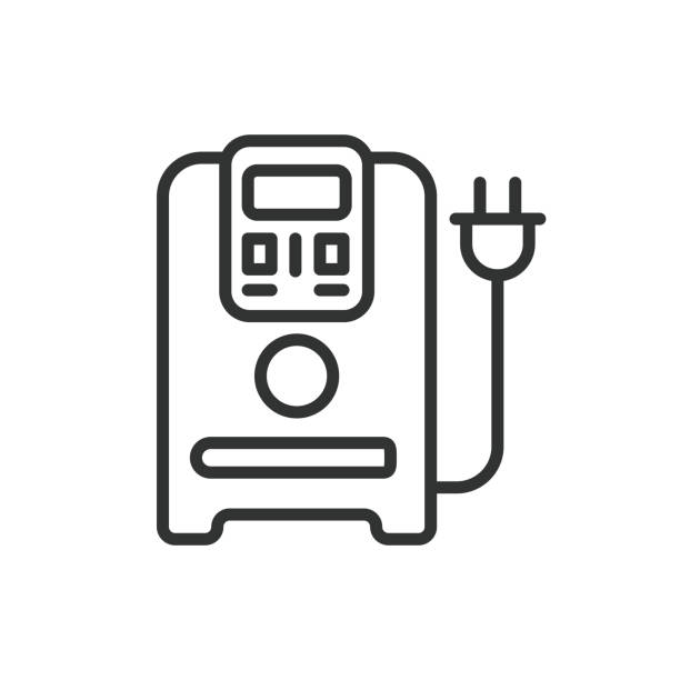 UPS in line design. UPS, Uninterruptible, Power, Supply, Backup, Battery, Energy on white background vector. UPS editable stroke icon. UPS in line design. UPS, Uninterruptible, Power, Supply, Backup, Battery, Energy on white background vector UPS editable stroke icon ups power supply stock illustrations
