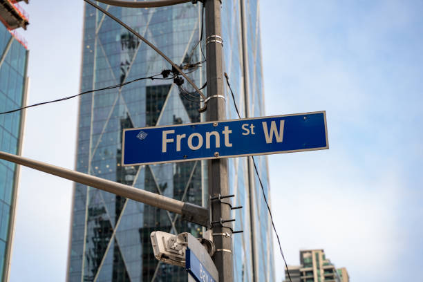 istock Front Street West sign in downtown Toronto. 2151112032