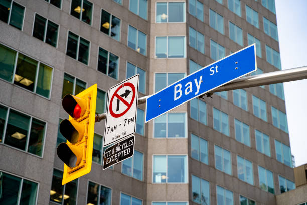 Bay Street sign in downtown Toronto.