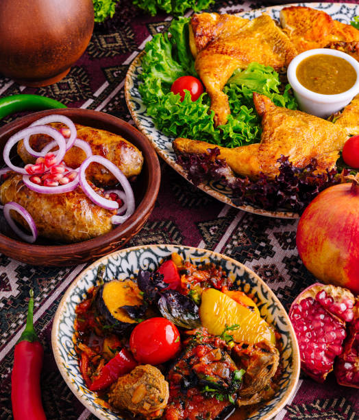 istock Traditional feast with roasted chicken and vegetables 2151117692