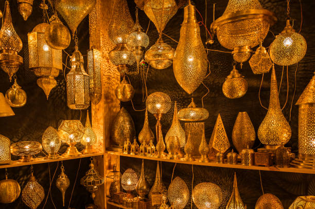 Beautiful Lamps and Laterns in a Store - Marrakesh, Morocco