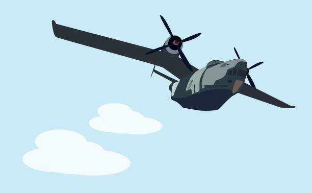 istock Vintage planes flying in the sky. Old aircraft. 2151120704