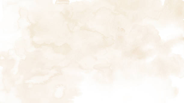 abstrakter beigefarbener aquarellfleck für hintergrund - beige stock-grafiken, -clipart, -cartoons und -symbole
