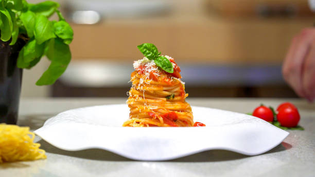 Professional chef cooking in domestic kitchen: 
