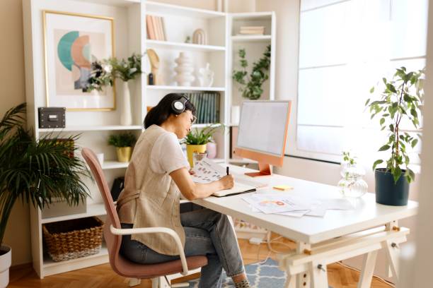 istock Motivated woman working from home 2151131972