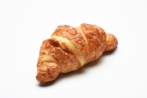 Croissant on the white background