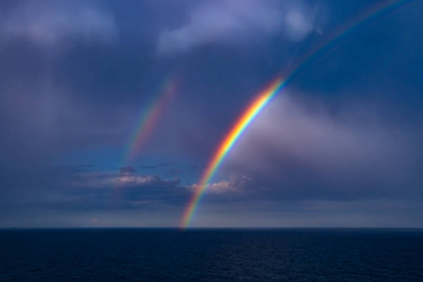istock Double Rainbow Over The Sea 2151132524
