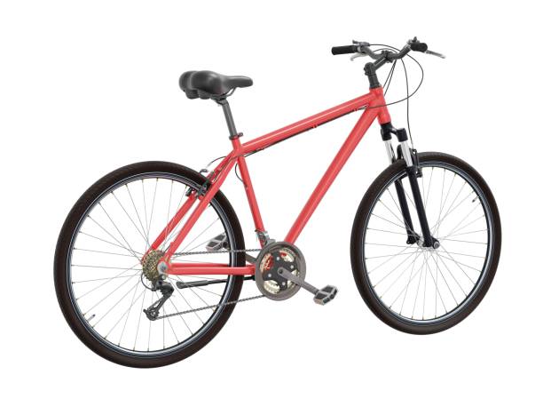 istock Red bicycle, top back view isolated on white background, 3D illustration 2151132827