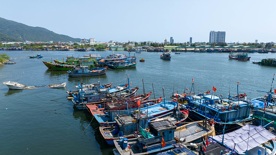 Bustling scene at fishing port, Da Nang city