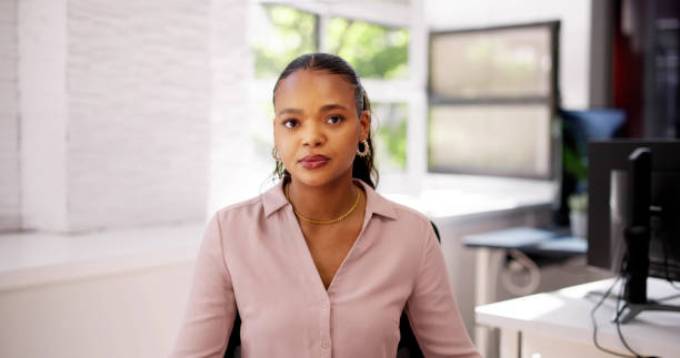 istock Confident Woman Video Conference Chat Portrait Video 2151134753