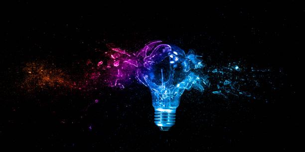 istock Electric bulb with colorful splash effect 2151135293