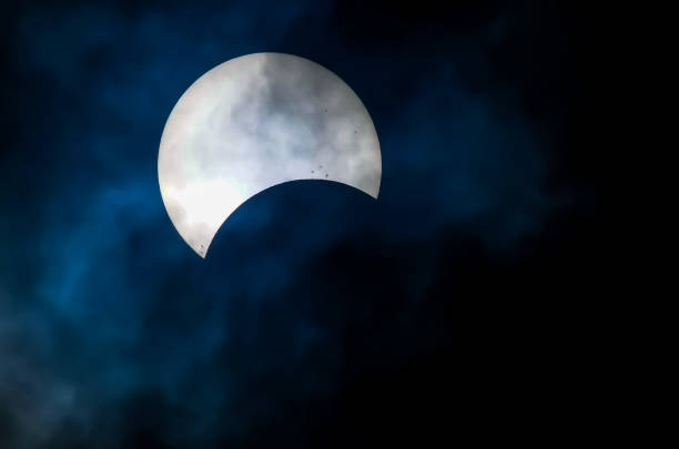 istock A large white moon is in the sky above a dark blue sky 2151135718