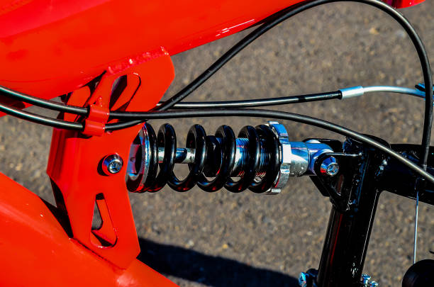 istock A red bike with a black chain and a black chain guard 2151135761