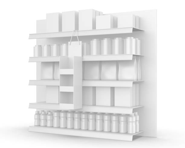 istock Blank hangsell display shelve stand template. 2151136143