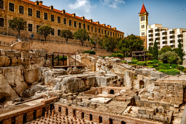 The Roman baths  in the downtown Beirut, Lebanon