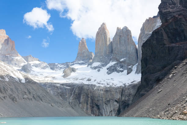 istock Base Las Torres viewpoint, Torres del Paine, Chile 2151140881