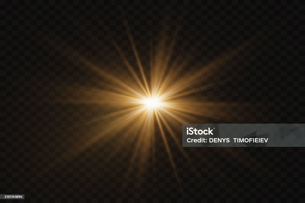 Vector Flash Effect Flash Light Effect With Special Lens The Flash Flashes Rays And Light ...