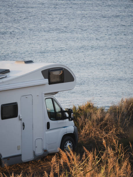 istock Motor home parked by the sea 2151142946