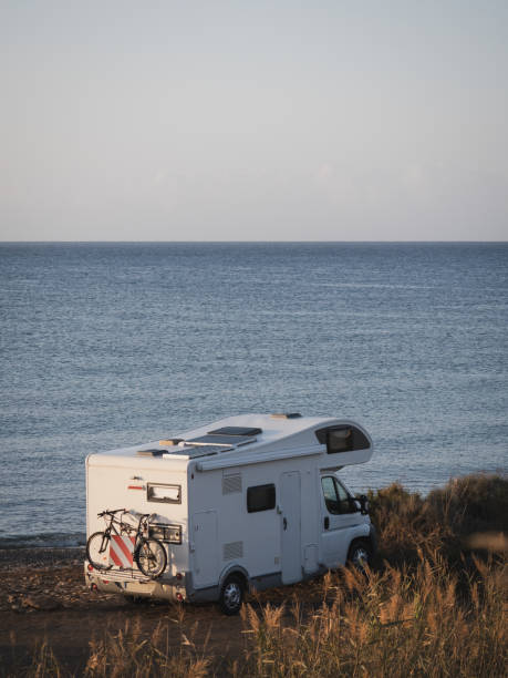 istock Motor home parked at the beach 2151142952