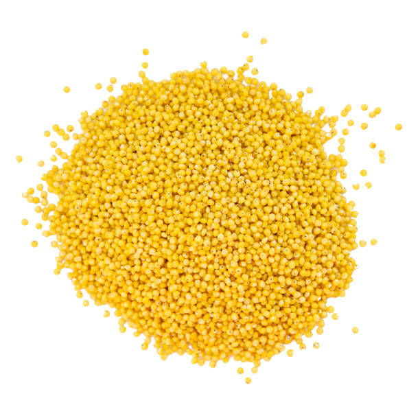 istock Millet grains poured into a slide on a transparent background 2151146813