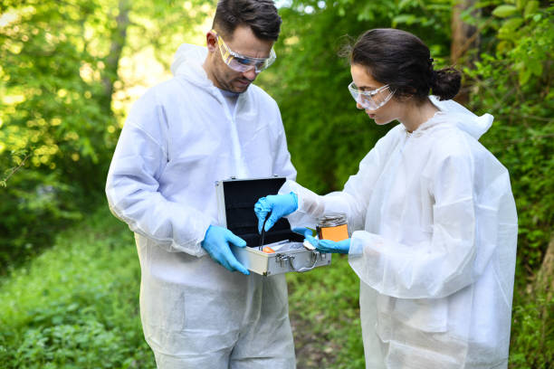 istock Scientists Store Soil Sample In A Case For Investigation 2151150192