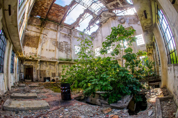 istock Abandoned Old Ruined Industrial Plant 2151157616