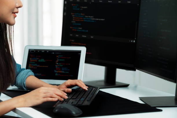 istock Cropped hands image of IT creating with typing information on pc. Stratagem. 2151164133
