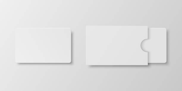 istock Vector 3D Realistic Blank Credit Card, Gift Card, Certificate Template with Cover. Bank, Greeting or Sale Card, Isolated. Front or Top View 2151167431