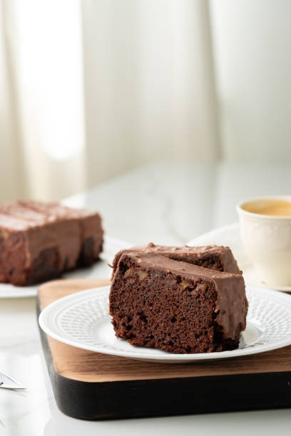 istock Fresh homemade chocolate sponge cake on wooden board 2151174662