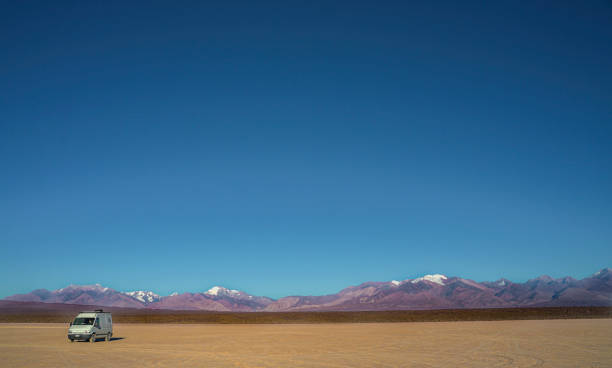 istock mountain landscape in the desert with motorhome 2151174778